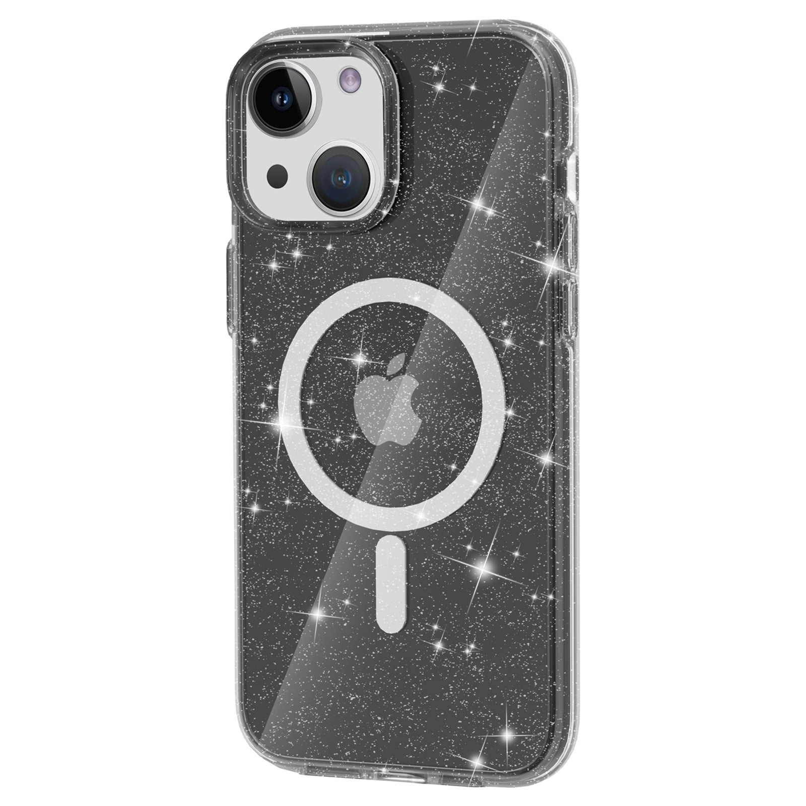 Glitter Back Protector Case for iPhone 15 Plus Hard PC Soft TPU Compatible with MagSafe Phone Cover Glitter Back Protector Case for iPhone 15 Plus Hard PC Soft TPU Compatible with MagSafe Phone Cover